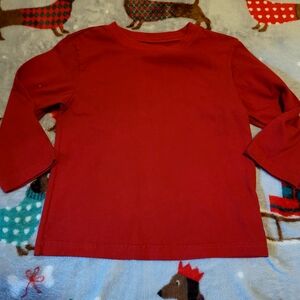 Classic Red Kids Long Sleeve Shirt